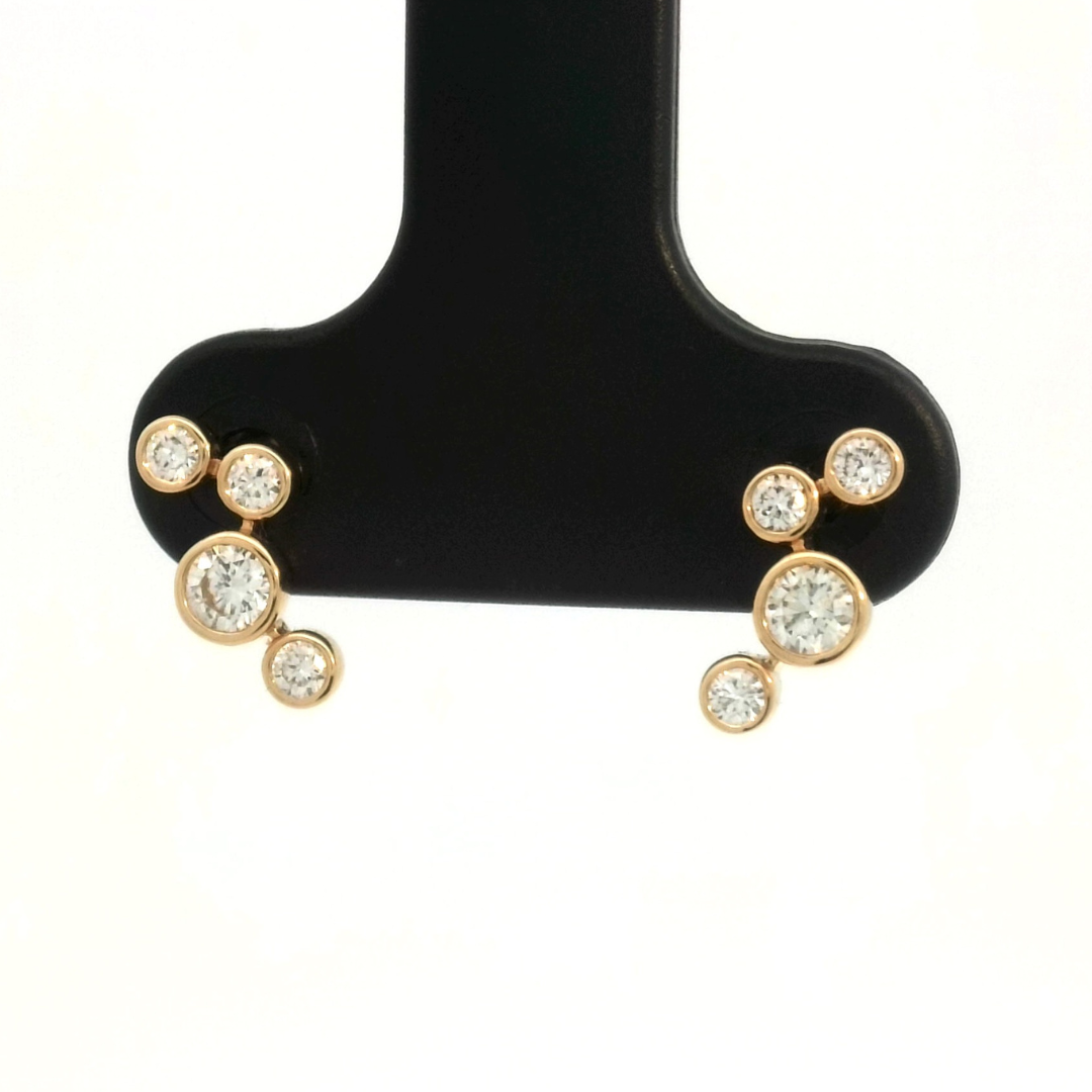 Diamond Climber Cluster Earrings 