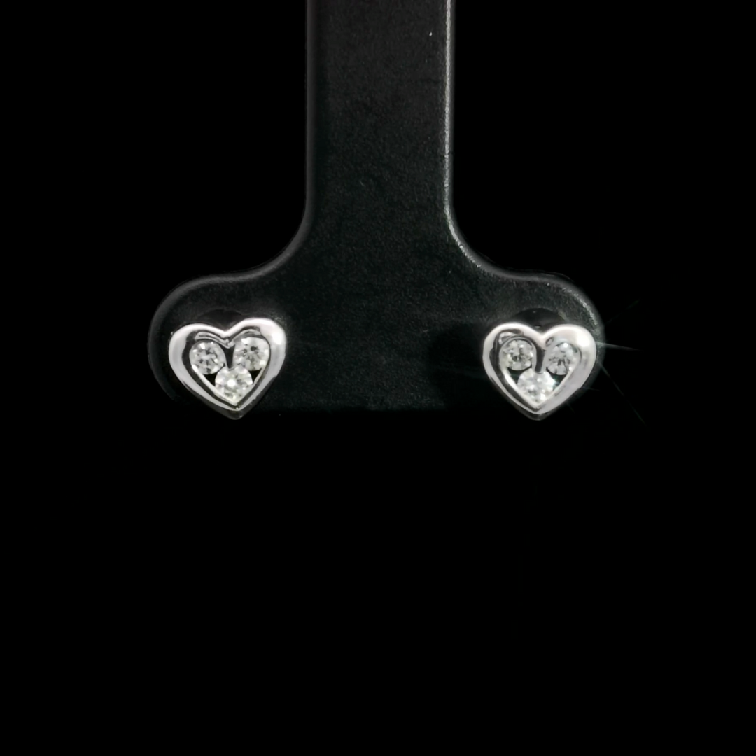 Diamond Heart Earrings