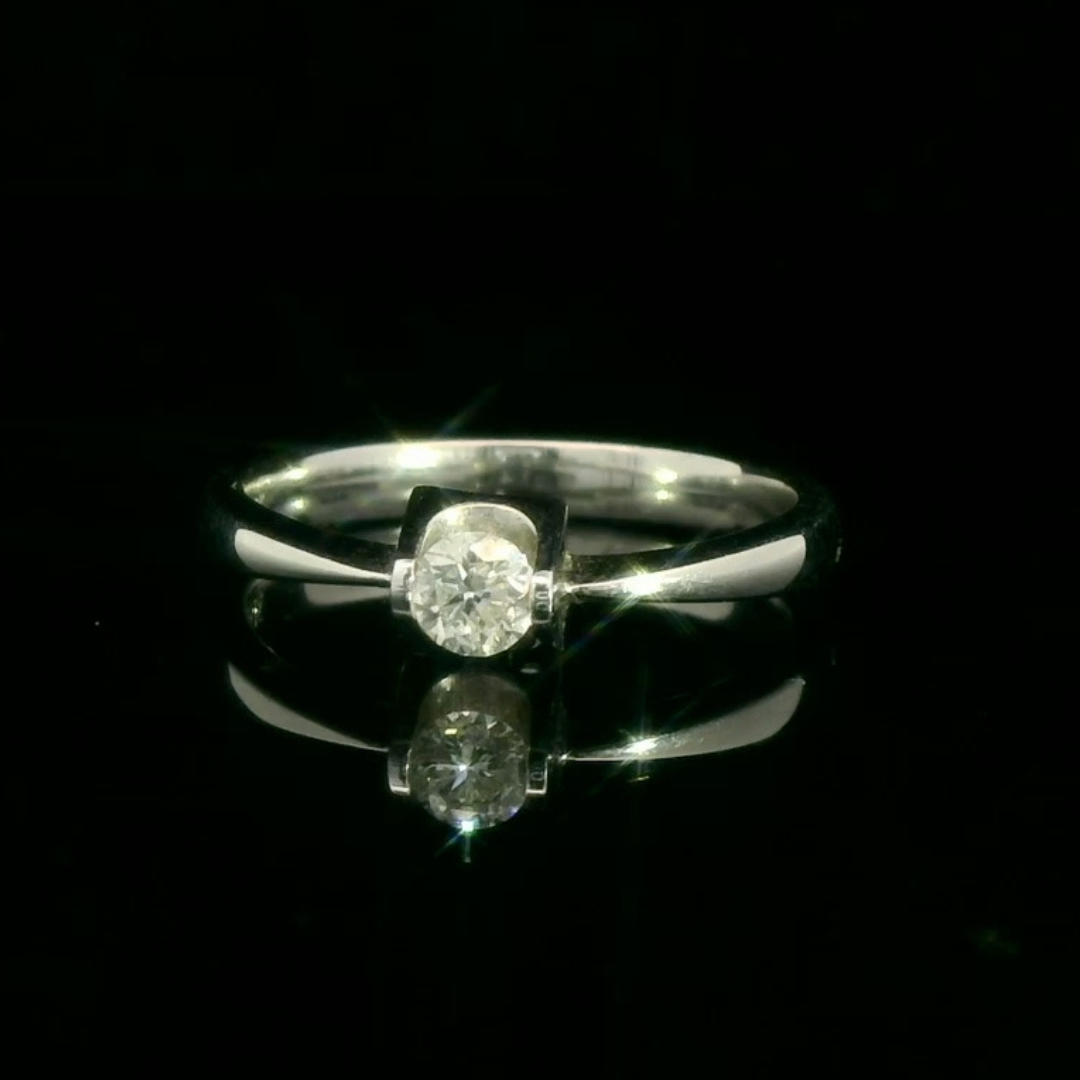  Solitaire Diamond Engagement Ring